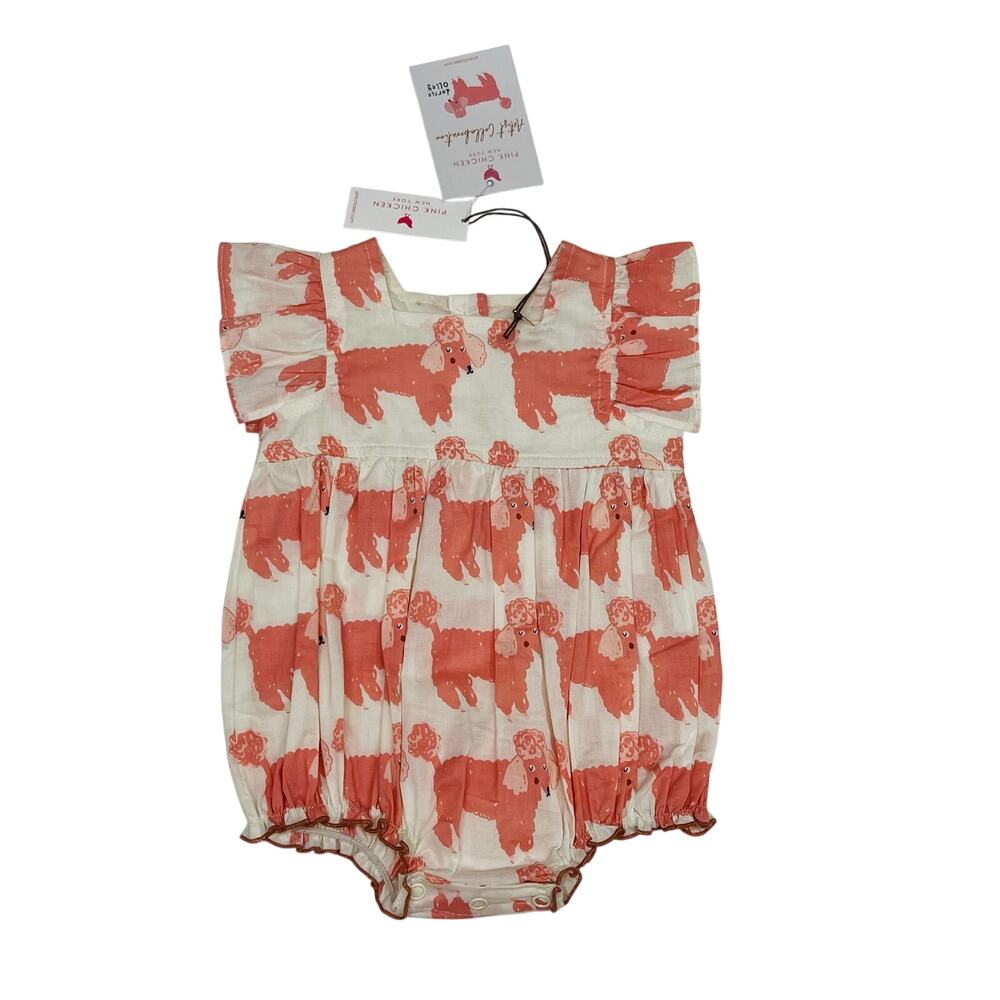 NWT Pink Chicken 0/3M Poodle Party Elsie Bubble